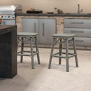 PURPLE LEAF Outdoor Bar Stools Set of 2 Rattan Patio Tall Bar Chairs Aluminum Frame with Back Barstools for Kitchen Garden Backyard Bistros Restaurant