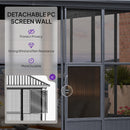 PURPLE LEAF Sunroom Hardtop Gazebo Solarium Grey Galvanized Steel Double Roof  All-Weather Aluminum Outdoor Screen House