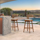 PURPLE LEAF Outdoor Swivel Bar Stools Set of 2 Metal Modern Rattan Bar Chairs with Backrest Aluminum Woven Barstools with Cushions