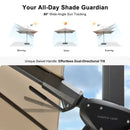 Clearance - PURPLE LEAF OPEN BOX Outdoor Umbrella Tiltable Patio Umbrella