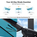PURPLE LEAF Affordable Patio Umbrella Swivel Left-Right Tiliting Cantilever Umbrella