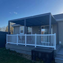 PURPLE LEAF Caesar Outdoor Louvered Pergola Patio Sun Shade Shelter with Adjustable Hardtop Patio Pergola Grey