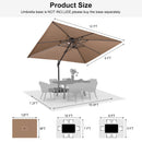 PURPLE LEAF Double Top 10 / 11 / 12 / 9 x 12 ft Square and Rectangle Outdoor Cantilever Umbrella