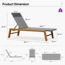 PURPLE LEAF Pool Oversized Lounge Chairs Rattan Aluminium Patio Chaise Lounge Outdoor Adjustable Recliner Finish Loungers Woven PE Sun Chairs for Poolside Deck Beach