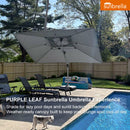 PURPLE LEAF Premium Patio Umbrella Classic SUNBRELLA Cantilever Umbrellas