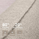 PURPLE LEAF Caesar L-shaped Patio Conversation Set with Khaki Cushion Pillows and Ottoman Couch for Backyard Porch