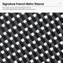 PURPLE LEAF Patio French Round Counter Stool Set of 2 Rattan Backless Stackable Barstools Aluminum Frame Footrest with Woven Wicker for Outdoor Kitchen Yard