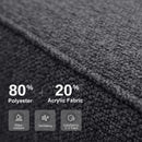 PURPLE LEAF Caesar Enclosed Patio Conversation Set with Grey Cushion Pillows and Ottoman for Porch Graden