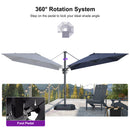 Clearance - PURPLE LEAF OPEN BOX Outdoor Umbrella Tiltable Patio Umbrella