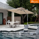 PURPLE LEAF Premium Patio Umbrella Classic SUNBRELLA Cantilever Umbrellas