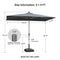 PURPLE LEAF Deluxe Aluminum Market Umbrella, Outdoor Table Umbrella for Patio, Porch
