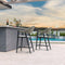 PURPLE LEAF Outdoor Bar Stool Counter Stools Rattan Bar Chair with Back Aluminum Modern Barstools for Patio Garden Kitchen