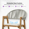 PURPLE LEAF Outdoor Bar Stool Counter Stools Rattan Bar Chair with Back Aluminum Modern Barstools for Patio Garden Kitchen