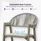PURPLE LEAF Outdoor Bar Stool Counter Stools Rattan Bar Chair with Back Aluminum Modern Barstools for Patio Garden Kitchen