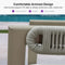 PURPLE LEAF Outdoor Bar Stool Counter Stools Rattan Bar Chair with Back Aluminum Modern Barstools for Patio Garden Kitchen