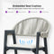 PURPLE LEAF Outdoor Bar Stool Counter Stools Rattan Bar Chair with Back Aluminum Modern Barstools for Patio Garden Kitchen