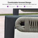 PURPLE LEAF Outdoor Bar Stool Counter Stools Rattan Bar Chair with Back Aluminum Modern Barstools for Patio Garden Kitchen