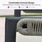 PURPLE LEAF Outdoor Bar Stool Counter Stools Rattan Bar Chair with Back Aluminum Modern Barstools for Patio Garden Kitchen