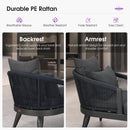 PURPLE LEAF Patio Chaise Lounge Elegant Aluminum Outdoor Lounge Chair with Pillow & Lumbar Support PE Rattan Backrest All Weather for Lawn Beach Backyard
