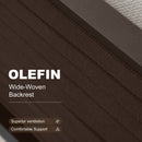 PURPLE LEAF Caesar Open-End Patio Conversation Set with Bronze Cushion Pillows and Ottoman for Modern Outdoor Deck