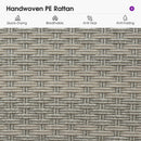 PURPLE LEAF Outdoor Bar Stools Set of 2 Backless Rattan Barstools with Saddle Seat and Footrest All Weather Aluminum Bar Chairs for Patio Kitchen Island Pool Balcony