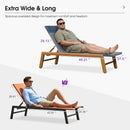PURPLE LEAF Pool Oversized Lounge Chairs Rattan Aluminium Patio Chaise Lounge Outdoor Adjustable Recliner Finish Loungers Woven PE Sun Chairs for Poolside Deck Beach