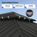 PURPLE LEAF White Gazebo for Modern Backyard Double Galvanized Steel Roof Awning and Upgrade Curtain Reinforcement Support Rods