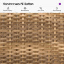 PURPLE LEAF Outdoor Bar Stools Set of 2 Backless Rattan Barstools with Saddle Seat and Footrest All Weather Aluminum Bar Chairs for Patio Kitchen Island Pool Balcony