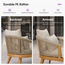 PURPLE LEAF Patio Chaise Lounge Elegant Aluminum Outdoor Lounge Chair with Pillow & Lumbar Support PE Rattan Backrest All Weather for Lawn Beach Backyard