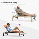 PURPLE LEAF Pool Oversized Lounge Chairs Rattan Aluminium Patio Chaise Lounge Outdoor Adjustable Recliner Finish Loungers Woven PE Sun Chairs for Poolside Deck Beach