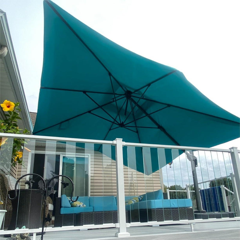 PURPLE LEAF Double Top 10 / 11 / 12 / 9 x 12 ft Square and Rectangle Outdoor Cantilever Umbrella