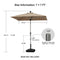 PURPLE LEAF Deluxe Aluminum Market Umbrella, Outdoor Table Umbrella for Patio, Porch
