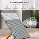PURPLE LEAF Pool Oversized Lounge Chairs Rattan Aluminium Patio Chaise Lounge Outdoor Adjustable Recliner Finish Loungers Woven PE Sun Chairs for Poolside Deck Beach
