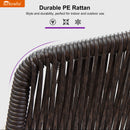 PURPLE LEAF Sunbrella Counter Height Outdoor Bar Stool , Teak