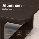 PURPLE LEAF Caesar L-shaped Patio Conversation Set with Bronze Cushion Pillows and Ottoman Couch for Backyard Porch