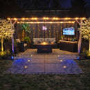 PURPLE LEAF Modern Gazebo Grey Hardtop Galvanized Steel Double Roof White Aluminum Poles with Curtains and Netting
