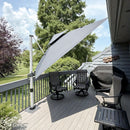 PURPLE LEAF Best Square Cantilever Pool Umbrella Outdoor Patio Sun Porch Umbrella