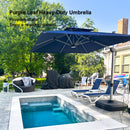 PURPLE LEAF Best Square Cantilever Pool Umbrella Outdoor Patio Sun Porch Umbrella