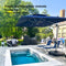 PURPLE LEAF Best Square Cantilever Pool Umbrella Outdoor Patio Sun Porch Umbrella