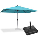 PURPLE LEAF Aluminum Patio Table Umbrella Heavy Duty Market Umbrella with Base