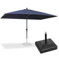 PURPLE LEAF Aluminum Patio Table Umbrella Heavy Duty Market Umbrella with Base