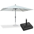 PURPLE LEAF Aluminum Patio Table Umbrella Heavy Duty Market Umbrella with Base