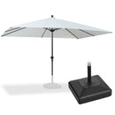PURPLE LEAF Aluminum Patio Table Umbrella Heavy Duty Market Umbrella with Base