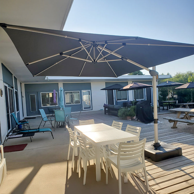 PURPLE LEAF Large Rectangular Porch Umbrella Outside Cantilever Patio Yard Umbrella