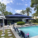 PURPLE LEAF Large Rectangular Porch Umbrella Outside Cantilever Patio Yard Umbrella