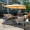 PURPLE LEAF Large Rectangular Porch Umbrella Outside Cantilever Patio Yard Umbrella