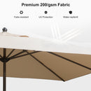 PURPLE LEAF Aluminum Patio Table Umbrella Heavy Duty Market Umbrella with Base