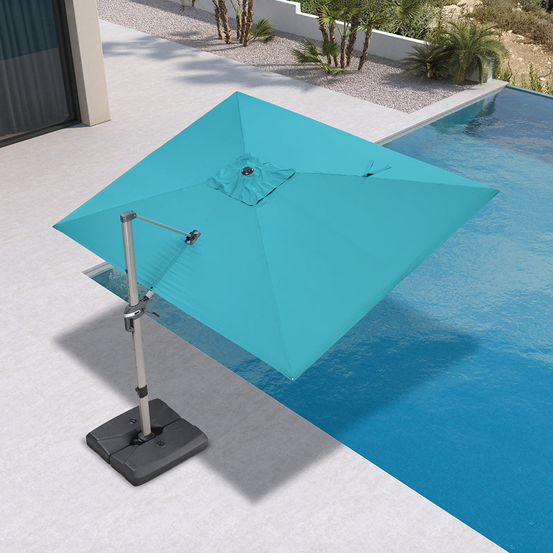 PURPLE LEAF Deluxe Aluminum Outdoor Patio Umbrella Square Cantilever Umbrellas