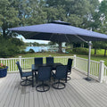 PURPLE LEAF Large Rectangular Porch Umbrella Outside Cantilever Patio Yard Umbrella