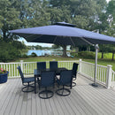 PURPLE LEAF Large Rectangular Porch Umbrella Outside Cantilever Patio Yard Umbrella